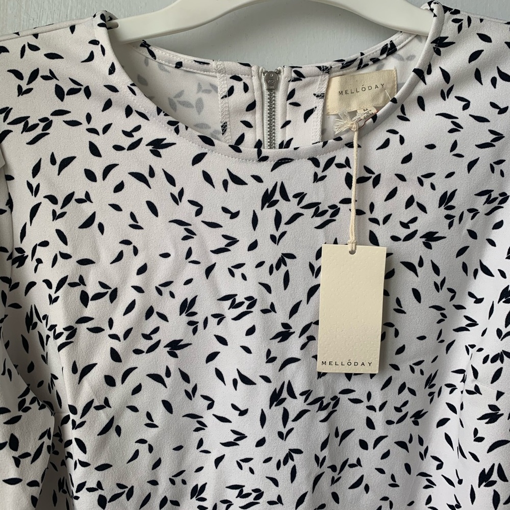 Black and White Blouse